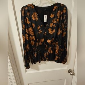 Banana Republic Black and Orange Top